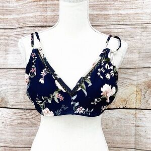 AZURA Australia Ink Botanica Underwire Bikini Swim Top Size 12